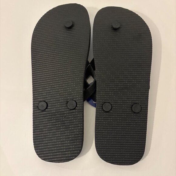 Juncture Mens NEW w‎ Tag Flip Flops Size S(6/7) Beach Print Black & Blue Sandals - Picture 6 of 6